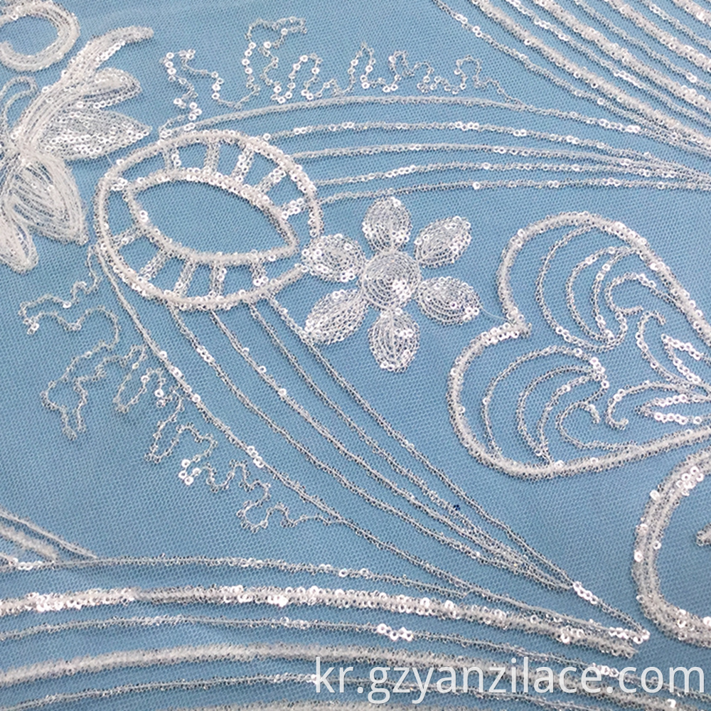Clear Sequin Lace